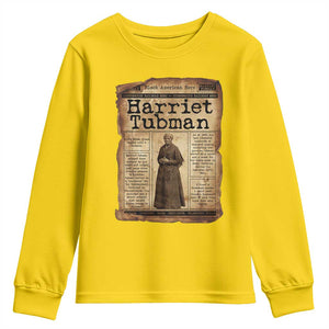 Harriet Tubman Newspaper Youth Sweatshirt Strong Black Woman Leader Gift TS12 Daisy Print Your Wear
