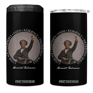 Harriet Tubman Leadership 4 in 1 Can Cooler Tumbler Feminist History Gift TS12 One Size: 16 oz Black Print Your Wear
