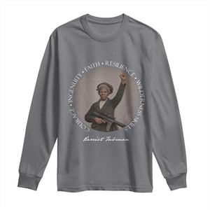 Harriet Tubman Leadership Long Sleeve Shirt Feminist History Gift TS12 Charcoal Print Your Wear