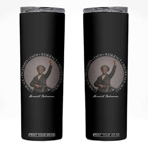 Harriet Tubman Leadership Skinny Tumbler Feminist History Gift TS12 Black Print Your Wear
