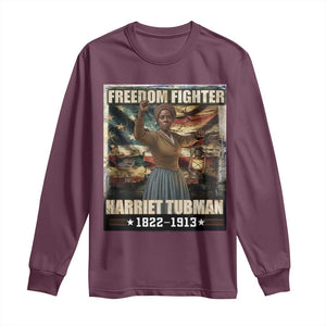 Harriet Tubman Long Sleeve Shirt Black History African American Leader Gift TS12 Maroon Print Your Wear