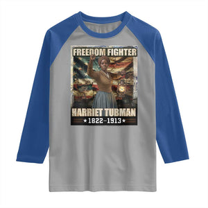 Harriet Tubman Raglan Shirt Black History African American Leader Gift TS12 Sport Gray Royal Print Your Wear
