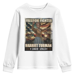 Harriet Tubman Youth Sweatshirt Black History African American Leader Gift TS12 White Print Your Wear