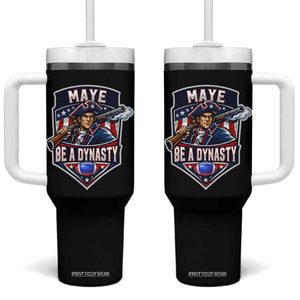 Maye Be A Dynasty Tumbler With Handle Quarterback Football Fan TS12 One Size: 40 oz Black Print Your Wear