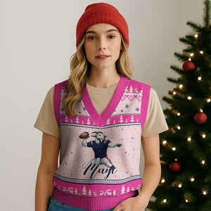 Dedicated Maye Lover V-Neck Knit Sweater Vest Football Fan Supporter TS12 Hot Pink Print Your Wear