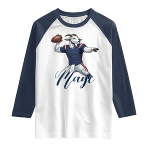 Dedicated Maye Lover Raglan Shirt Football Fan Supporter TS12 White Navy Print Your Wear