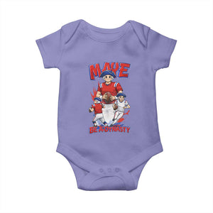 Maye Be A Dynasty Baby Onesie Funny QB Football Fan TS12 Violet Print Your Wear