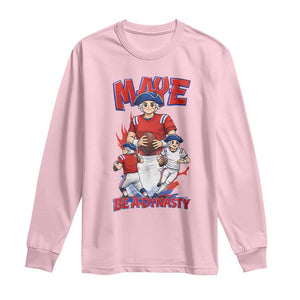 Maye Be A Dynasty Long Sleeve Shirt Funny QB Football Fan TS12 Light Pink Print Your Wear