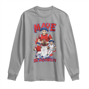 Maye Be A Dynasty Long Sleeve Shirt Funny QB Football Fan TS12 Sport Gray Print Your Wear