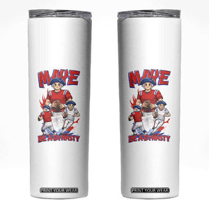 Maye Be A Dynasty Skinny Tumbler Funny QB Football Fan TS12 White Print Your Wear