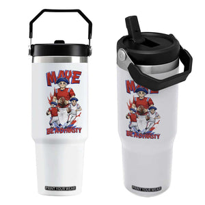 Maye Be A Dynasty Flip Straw Tumbler Funny QB Football Fan TS12 One Size: 30 oz White Print Your Wear
