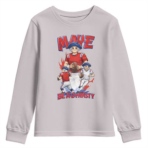 Maye Be A Dynasty Youth Sweatshirt Funny QB Football Fan TS12 Ice Gray Print Your Wear