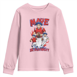 Maye Be A Dynasty Youth Sweatshirt Funny QB Football Fan TS12 Light Pink Print Your Wear