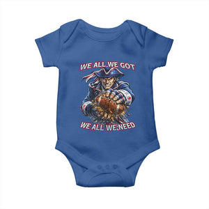We All We Got We All We Need Baby Onesie Football Fan TS12 Royal Blue Print Your Wear