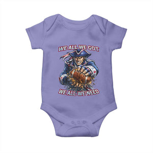 We All We Got We All We Need Baby Onesie Football Fan TS12 Violet Print Your Wear