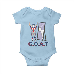 Number Ten Mirror Goat Baby Onesie Football Lover Gift TS12 Light Blue Print Your Wear