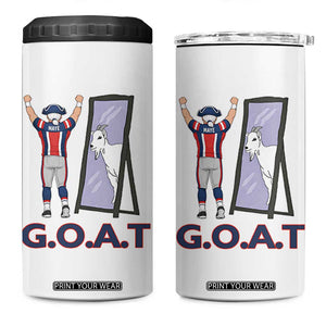 Number Ten Mirror Goat 4 in 1 Can Cooler Tumbler Football Lover Gift TS12 One Size: 16 oz White Print Your Wear