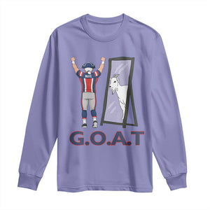 Number Ten Mirror Goat Long Sleeve Shirt Football Lover Gift TS12 Violet Print Your Wear
