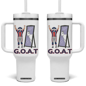 Number Ten Mirror Goat Tumbler With Handle Football Lover Gift TS12 One Size: 40 oz White Print Your Wear