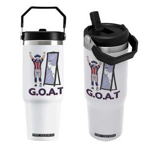 Number Ten Mirror Goat Flip Straw Tumbler Football Lover Gift TS12 One Size: 30 oz White Print Your Wear
