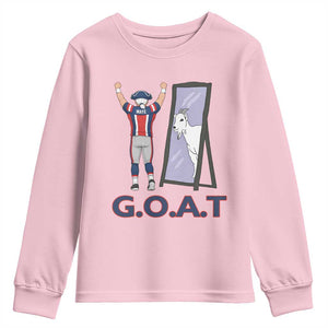Number Ten Mirror Goat Youth Sweatshirt Football Lover Gift TS12 Light Pink Print Your Wear
