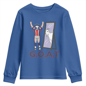 Number Ten Mirror Goat Youth Sweatshirt Football Lover Gift TS12 Royal Blue Print Your Wear
