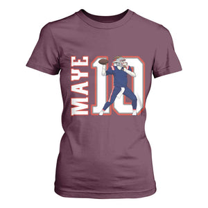 Maye Lover T Shirt For Women QB 10 Player Fan TS12 Maroon Print Your Wear