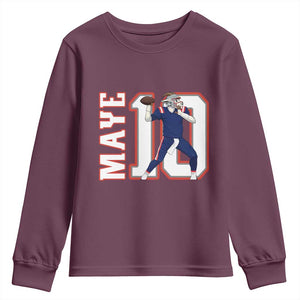 Maye Lover Youth Sweatshirt QB 10 Player Fan TS12 Maroon Print Your Wear