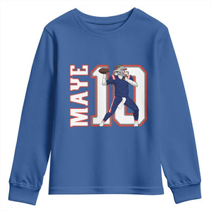 Maye Lover Youth Sweatshirt QB 10 Player Fan TS12 Royal Blue Print Your Wear