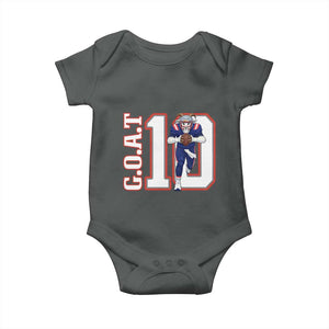 Number Ten Football Quarterback Fan Baby Onesie TS12 Dark Heather Print Your Wear