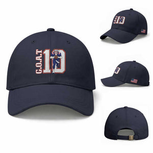 Number Ten Football Quarterback Fan Baseball Cap TS12 Baseball Cap Universal Fit Navy Print Your Wear