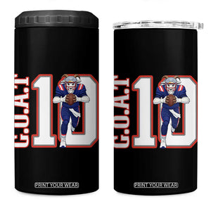 Number Ten Football Quarterback Fan 4 in 1 Can Cooler Tumbler TS12 One Size: 16 oz Black Print Your Wear