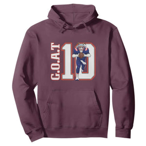 Number Ten Football Quarterback Fan Hoodie TS12 Maroon Print Your Wear