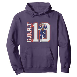 Number Ten Football Quarterback Fan Hoodie TS12 Purple Print Your Wear