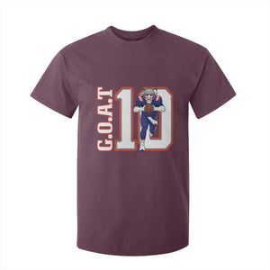 Number Ten Football Quarterback Fan T Shirt For Kid TS12 Maroon Print Your Wear