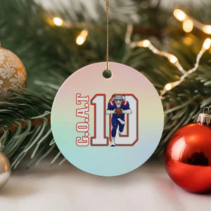 Number Ten Football Quarterback Fan Ceramic Ornament TS12 1pc Pastel Print Your Wear