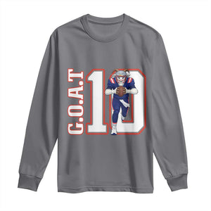 Number Ten Football Quarterback Fan Long Sleeve Shirt TS12 Charcoal Print Your Wear