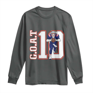 Number Ten Football Quarterback Fan Long Sleeve Shirt TS12 Dark Heather Print Your Wear