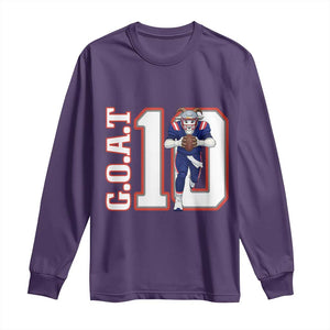 Number Ten Football Quarterback Fan Long Sleeve Shirt TS12 Purple Print Your Wear