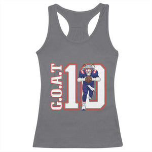 Number Ten Football Quarterback Fan Racerback Tank Top TS12 Charcoal Print Your Wear