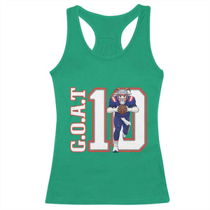 Number Ten Football Quarterback Fan Racerback Tank Top TS12 Irish Green Print Your Wear