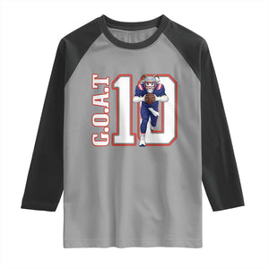 Number Ten Football Quarterback Fan Raglan Shirt TS12 Sport Gray Black Print Your Wear