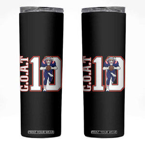 Number Ten Football Quarterback Fan Skinny Tumbler TS12 Black Print Your Wear