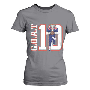 Number Ten Football Quarterback Fan T Shirt For Women TS12 Charcoal Print Your Wear