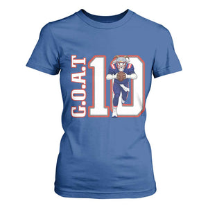 Number Ten Football Quarterback Fan T Shirt For Women TS12 Royal Blue Print Your Wear