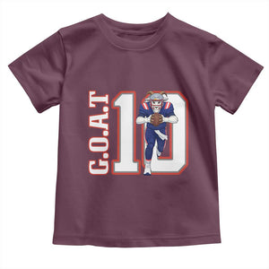 Number Ten Football Quarterback Fan Toddler T Shirt TS12 Maroon Print Your Wear