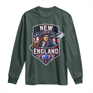 Red Blue White Sport Fan Long Sleeve Shirt Football Lover Gift TS12 Dark Forest Green Print Your Wear