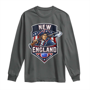 Red Blue White Sport Fan Long Sleeve Shirt Football Lover Gift TS12 Dark Heather Print Your Wear