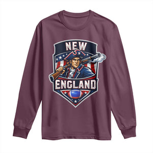 Red Blue White Sport Fan Long Sleeve Shirt Football Lover Gift TS12 Maroon Print Your Wear