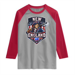 Red Blue White Sport Fan Raglan Shirt Football Lover Gift TS12 Sport Gray Red Print Your Wear